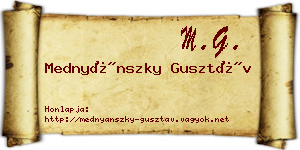 Mednyánszky Gusztáv névjegykártya