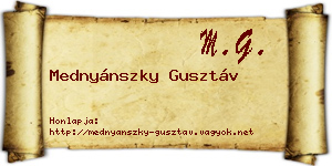 Mednyánszky Gusztáv névjegykártya