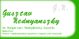 gusztav mednyanszky business card
