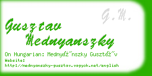 gusztav mednyanszky business card